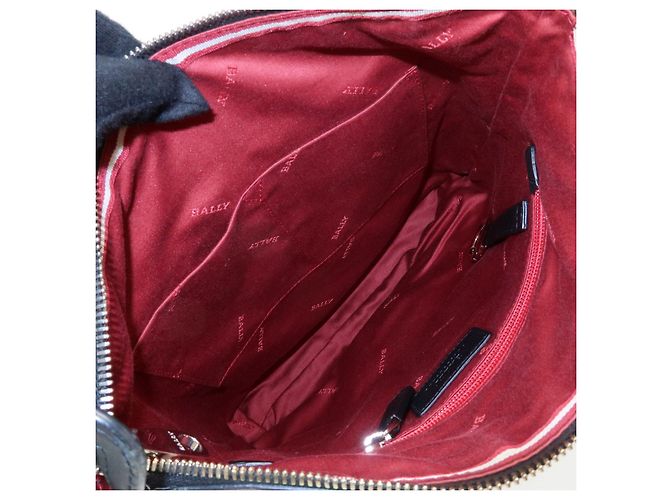 BALLY Borsa a tracolla in pelle traforata Borsa crossbody Nero Rosso - vista 19