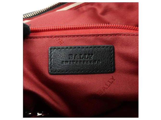BALLY Borsa a tracolla in pelle traforata Borsa crossbody Nero Rosso - vista 21