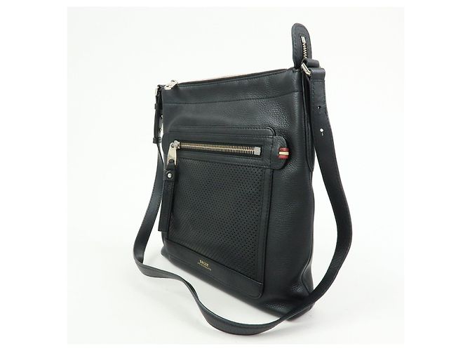 BALLY Borsa a tracolla in pelle traforata Borsa crossbody Nero Rosso - vista 3