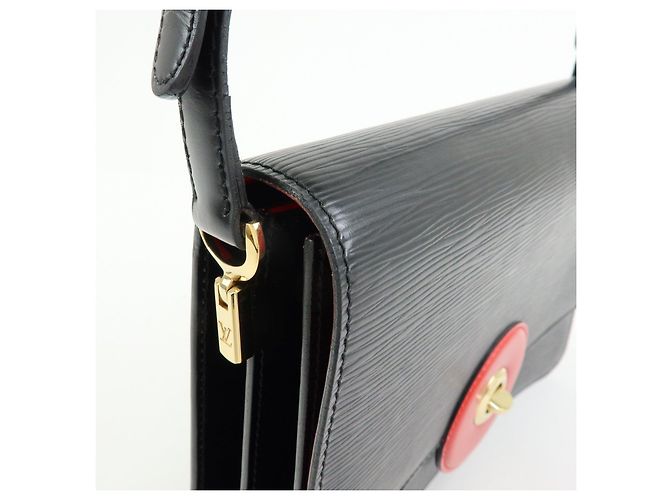 Borsa a tracolla Louis Vuitton Epi Freeland Noir Castilian Red M52417 - vista 12