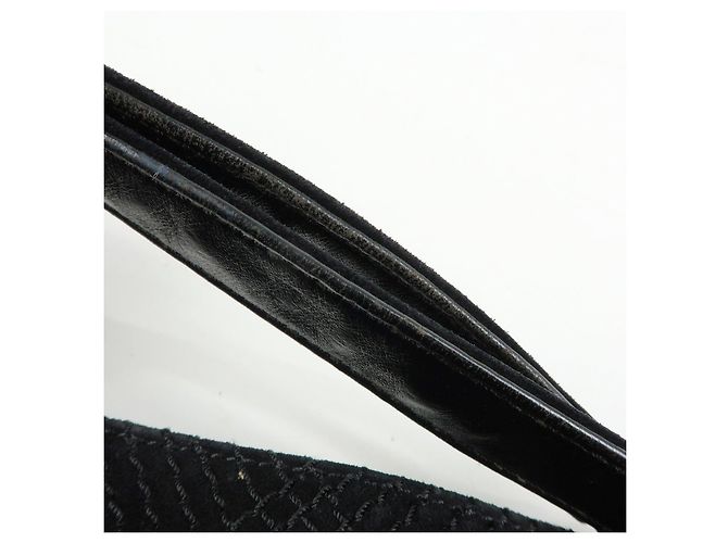 Borsa a tracolla e tote CHANEL COCO Mark Wild Stitch in pelle scamosciata Nero - vista 8