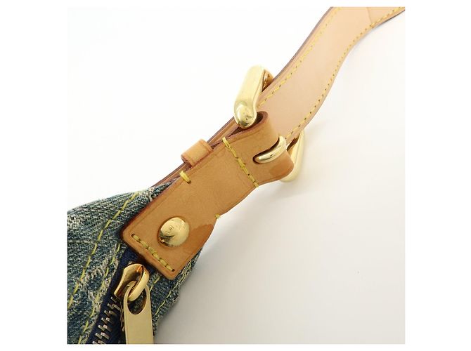 Louis Vuitton Monogram Denim Baggy PM Borsa a Tracolla 2Way Blu M95049 Lot - vista 10