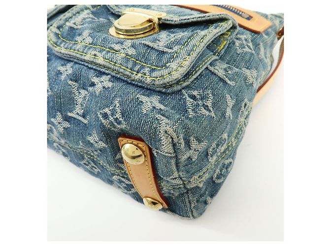 Louis Vuitton Monogram Denim Baggy PM Borsa a Tracolla 2Way Blu M95049 Lot - vista 11