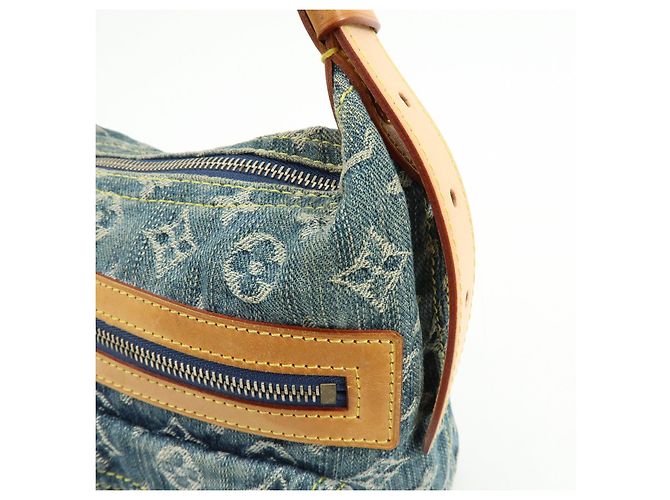 Louis Vuitton Monogram Denim Baggy PM Borsa a Tracolla 2Way Blu M95049 Lot - vista 14