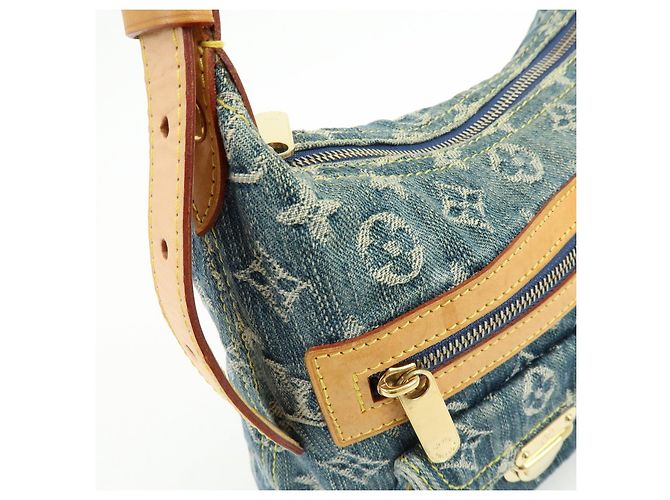 Louis Vuitton Monogram Denim Baggy PM Borsa a Tracolla 2Way Blu M95049 Lot - vista 15