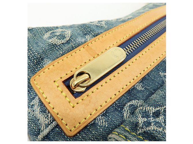 Louis Vuitton Monogram Denim Baggy PM Borsa a Tracolla 2Way Blu M95049 Lot - vista 17
