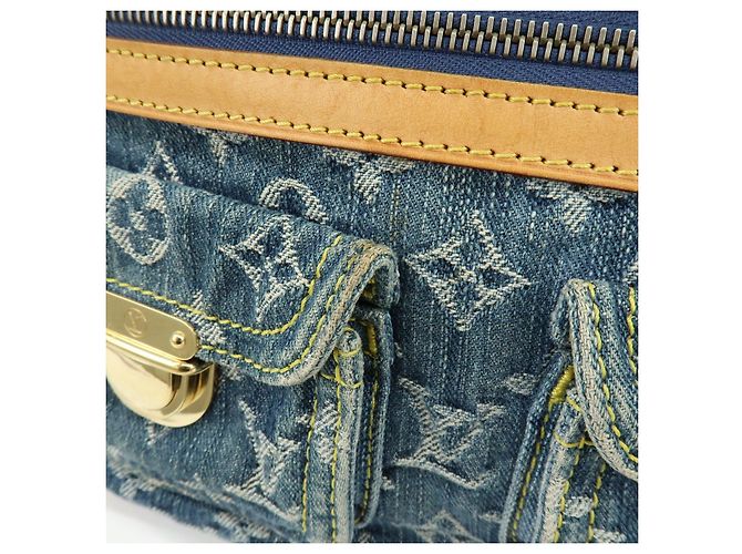 Louis Vuitton Monogram Denim Baggy PM Borsa a Tracolla 2Way Blu M95049 Lot - vista 18