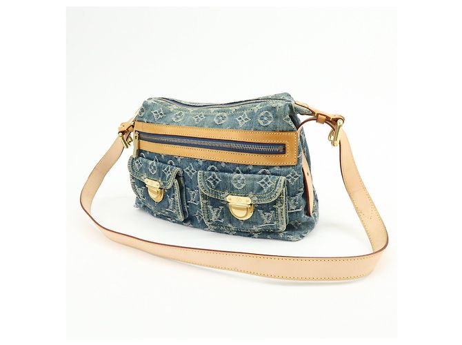 Louis Vuitton Monogram Denim Baggy PM Borsa a Tracolla 2Way Blu M95049 Lot - vista 3