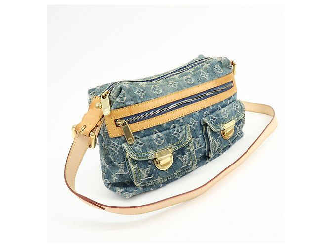 Louis Vuitton Monogram Denim Baggy PM Borsa a Tracolla 2Way Blu M95049 Lot - vista 4