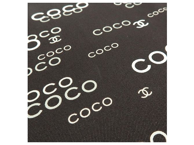 CHANEL COCO Mark Flat Shopper Shopper-Tasche aus Canvas und Leder mit Kette Schwarz Weiß - Ansicht 17