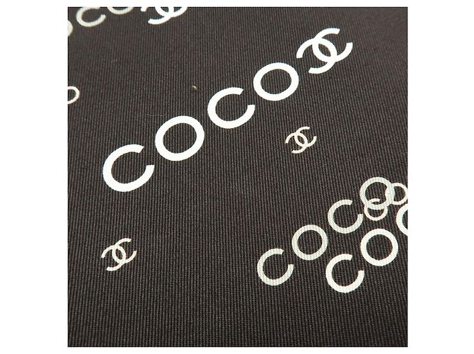CHANEL COCO Mark Flat Shopper Shopper-Tasche aus Canvas und Leder mit Kette Schwarz Weiß - Ansicht 18