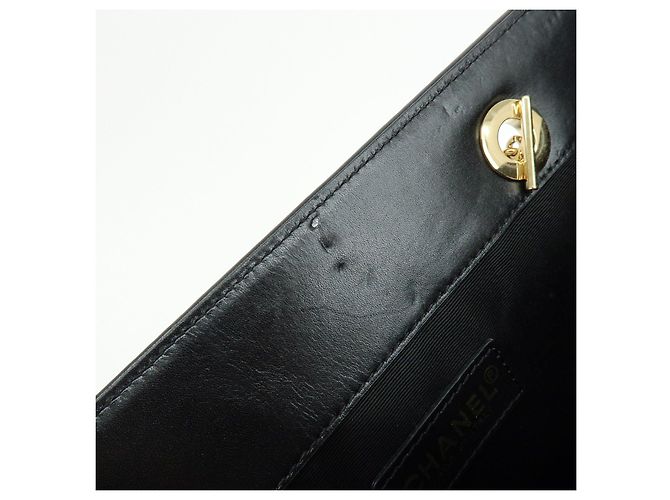 CHANEL COCO Mark Flat Shopper Shopper-Tasche aus Canvas und Leder mit Kette Schwarz Weiß - Ansicht 20