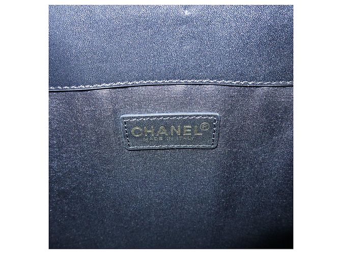 CHANEL COCO Mark Flat Shopper Shopper-Tasche aus Canvas und Leder mit Kette Schwarz Weiß - Ansicht 22