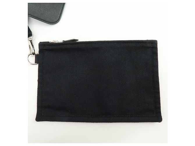 Hermès Borsa a mano HERMES Toile Chevron Valparaiso PM Tote Bag Nero - vista 19