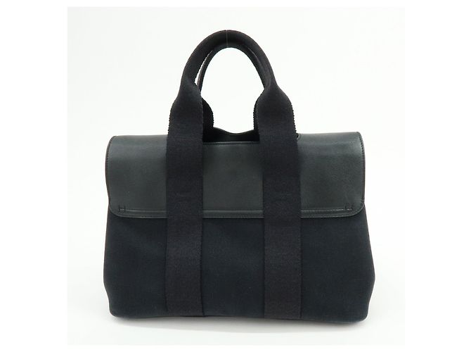 Hermès Borsa a mano HERMES Toile Chevron Valparaiso PM Tote Bag Nero - vista 2