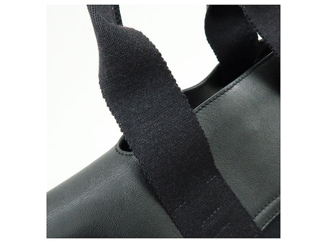 Hermès Borsa a mano HERMES Toile Chevron Valparaiso PM Tote Bag Nero - vista 8