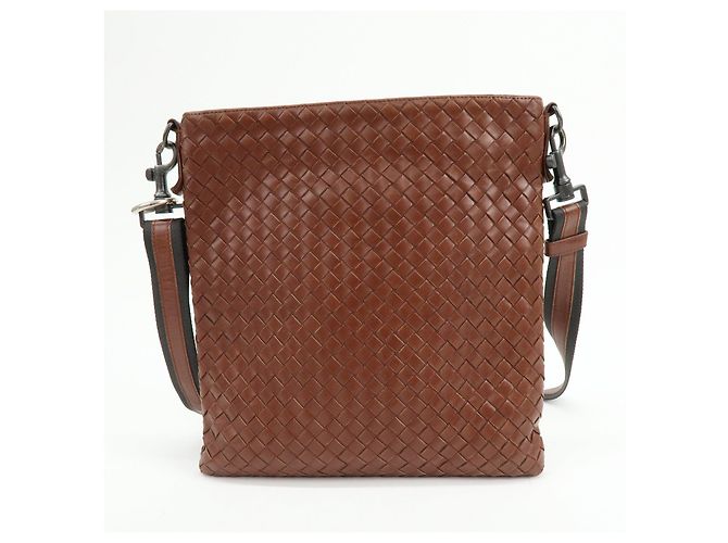 BOTTEGA VENETA Borsa a tracolla e a spalla in pelle Intrecciato Marrone - vista 2