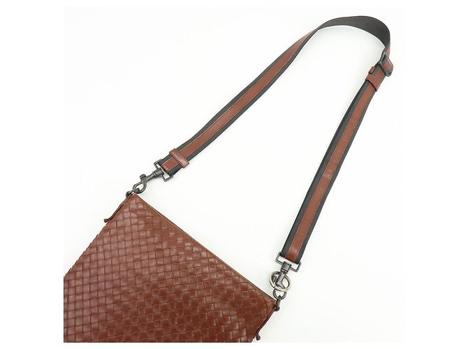 BOTTEGA VENETA Borsa a tracolla e a spalla in pelle Intrecciato Marrone - vista 6