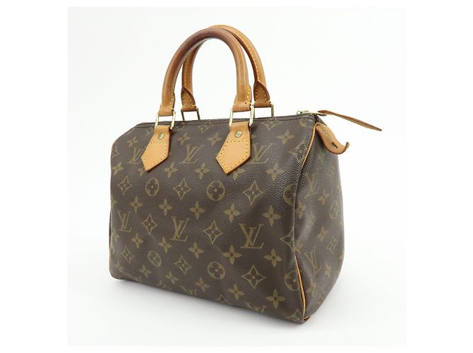 Louis Vuitton Monogram Speedy 25 Boston Bag Hand Bag Brown M41528 - vista 3