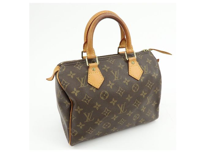 Louis Vuitton Monogram Speedy 25 Boston Bag Hand Bag Brown M41528 - vista 4