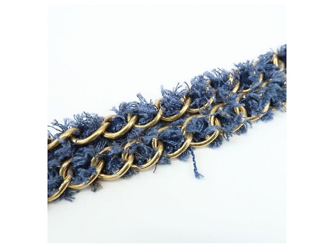 PRADA Bolsa de Ombro em Couro Denim com Aba Frontal Blue Camel BR4659 - vista 7