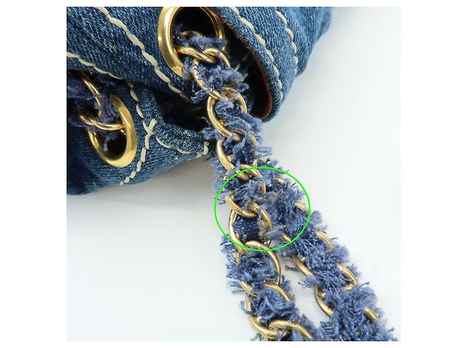 PRADA Bolsa de Ombro em Couro Denim com Aba Frontal Blue Camel BR4659 - vista 9