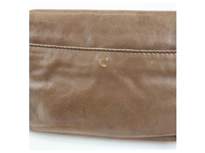 Borsa a spalla in pelle con patta anteriore e catena PRADA Borsa a mano Marrone B4659C - vista 18