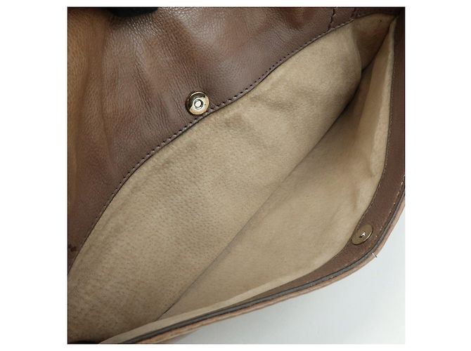 Borsa a spalla in pelle con patta anteriore e catena PRADA Borsa a mano Marrone B4659C - vista 19