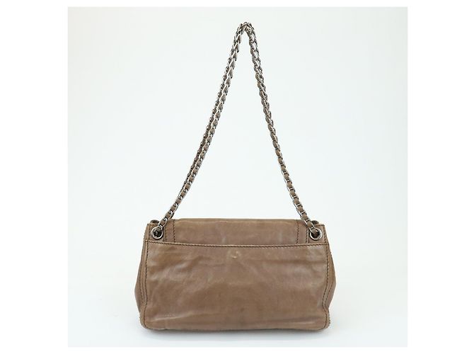 Borsa a spalla in pelle con patta anteriore e catena PRADA Borsa a mano Marrone B4659C - vista 2