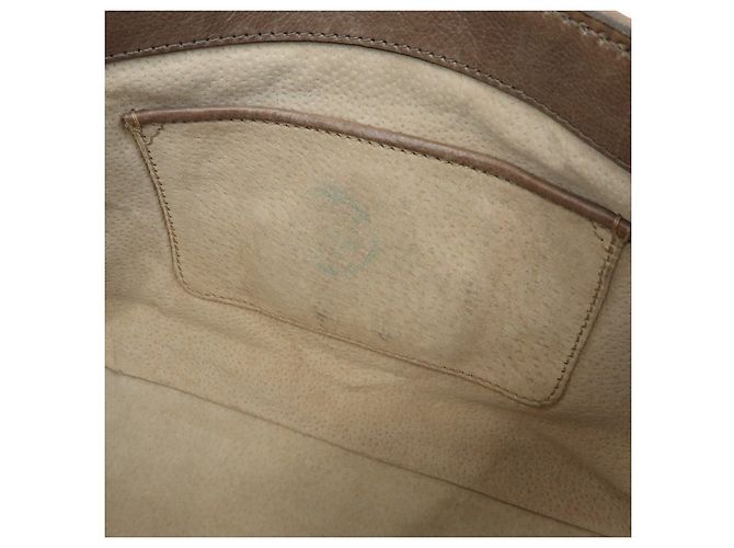 Borsa a spalla in pelle con patta anteriore e catena PRADA Borsa a mano Marrone B4659C - vista 21