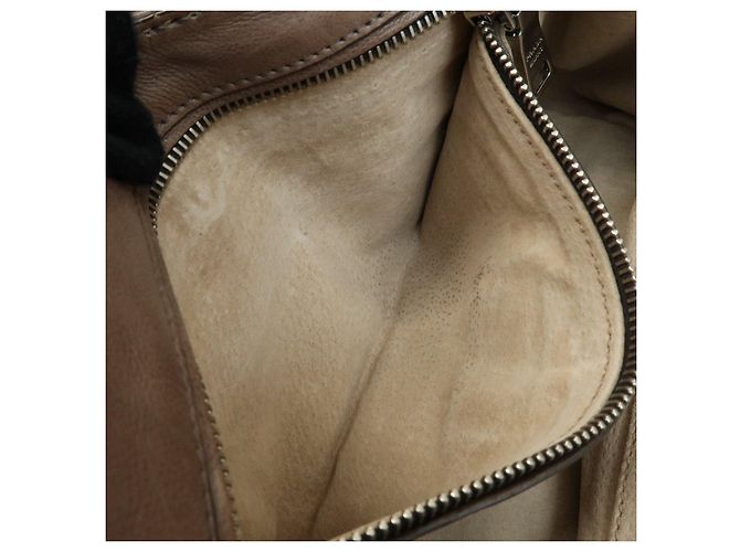 Borsa a spalla in pelle con patta anteriore e catena PRADA Borsa a mano Marrone B4659C - vista 22