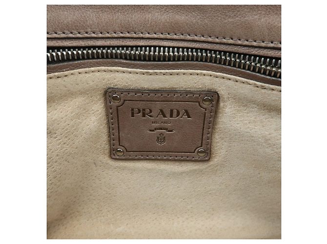 Borsa a spalla in pelle con patta anteriore e catena PRADA Borsa a mano Marrone B4659C - vista 23