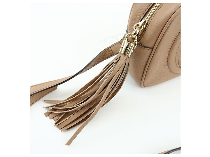 GUCCI SOHO Borsa a tracolla in pelle Interlocking G Pink Beige 308364 - vista 15