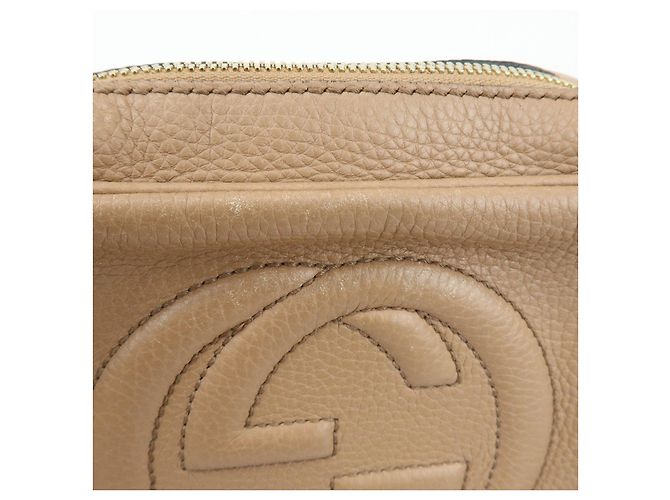 GUCCI SOHO Borsa a tracolla in pelle Interlocking G Pink Beige 308364 - vista 17