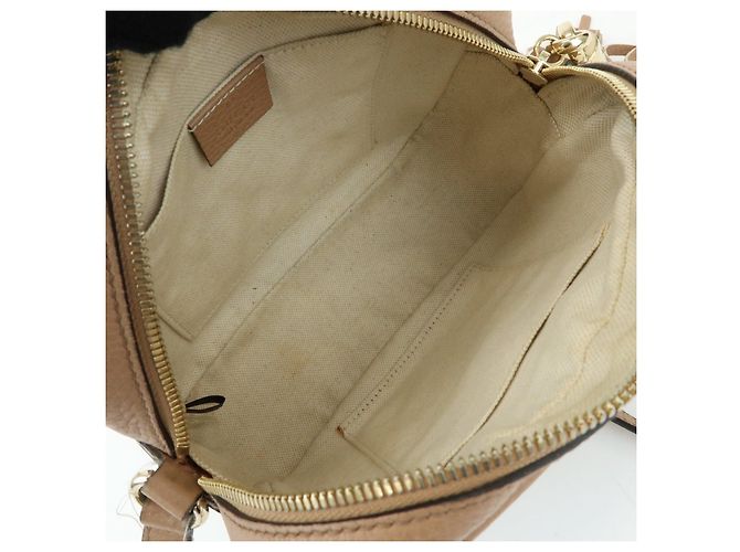 GUCCI SOHO Borsa a tracolla in pelle Interlocking G Pink Beige 308364 - vista 20