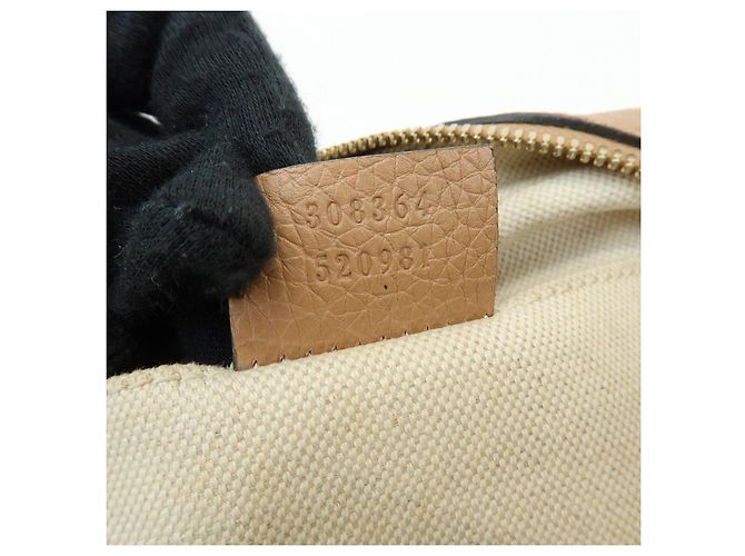 GUCCI SOHO Borsa a tracolla in pelle Interlocking G Pink Beige 308364 - vista 24