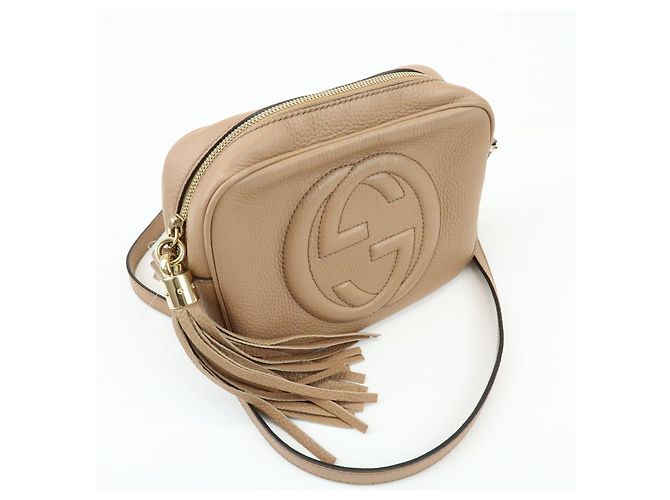 GUCCI SOHO Borsa a tracolla in pelle Interlocking G Pink Beige 308364 - vista 4