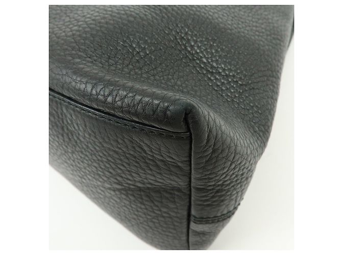 GUCCI SOHO Borsa a tracolla in pelle con catena Interlocking G Nera 308982 - vista 13