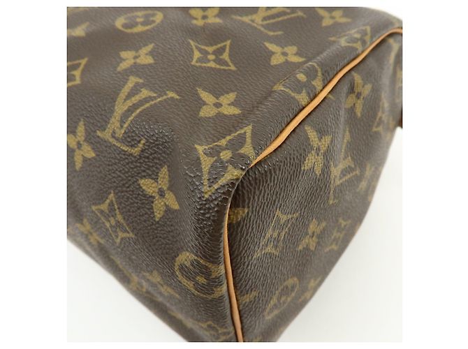 Louis Vuitton Monogram Speedy 25 Boston Bag Hand Bag Brown M41528 - vista 13