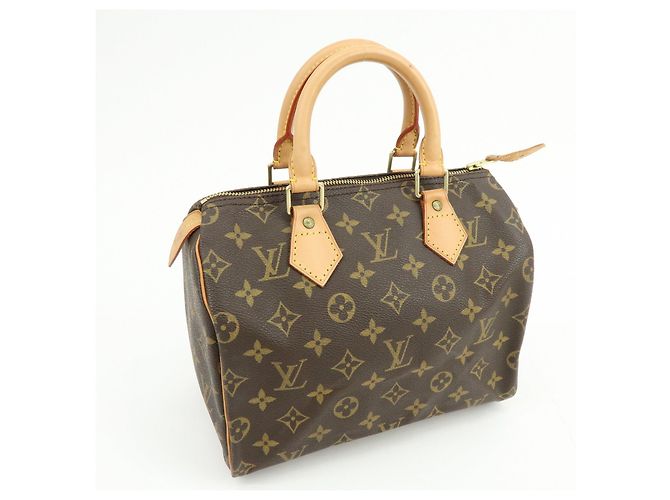 Louis Vuitton Monogram Speedy 25 Boston Bag Hand Bag Brown M41528 - vista 4