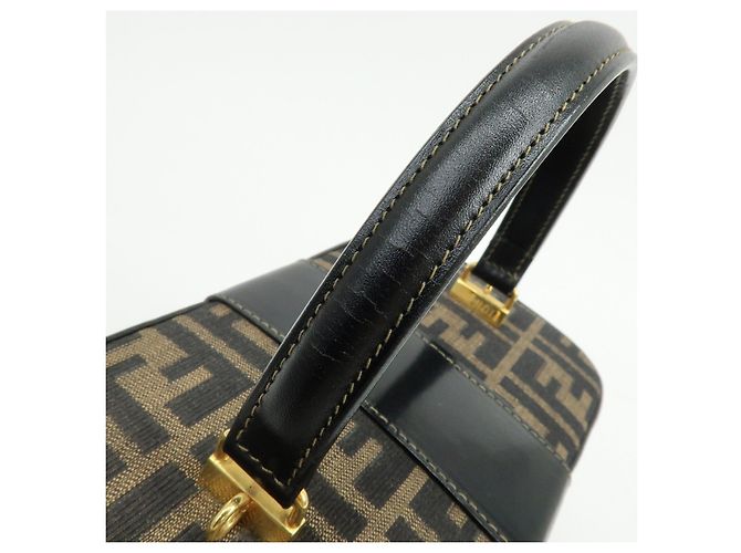FENDI Borsa Vanity 2Way in tela Zucca e pelle Borsa a tracolla Marrone 09149311 - vista 10