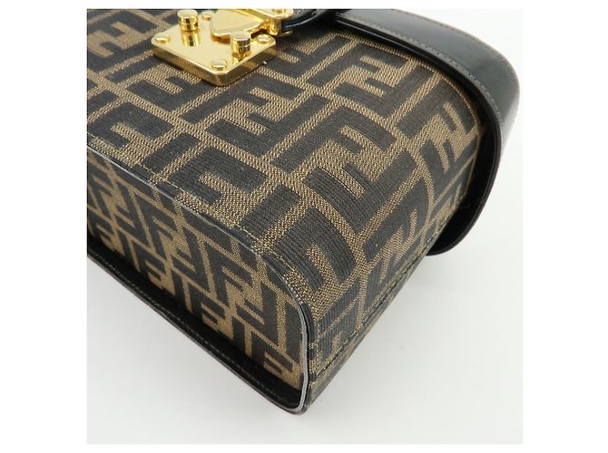 FENDI Borsa Vanity 2Way in tela Zucca e pelle Borsa a tracolla Marrone 09149311 - vista 13