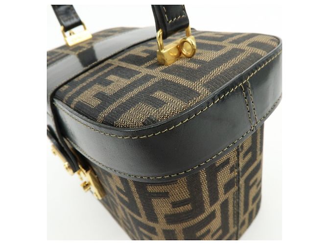 FENDI Borsa Vanity 2Way in tela Zucca e pelle Borsa a tracolla Marrone 09149311 - vista 16