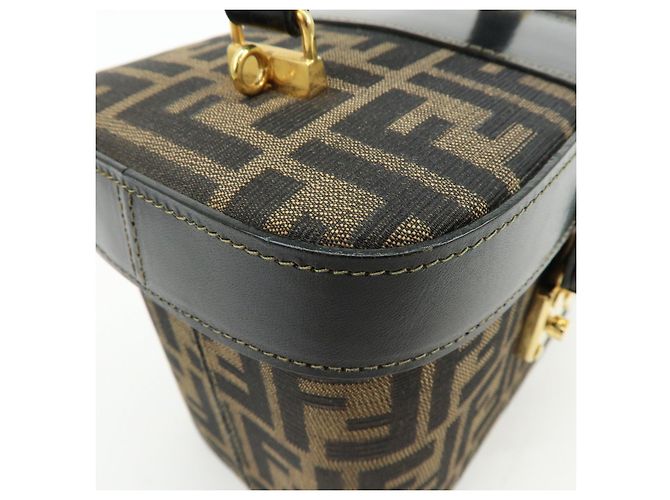 FENDI Borsa Vanity 2Way in tela Zucca e pelle Borsa a tracolla Marrone 09149311 - vista 17