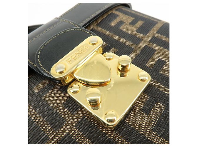 FENDI Borsa Vanity 2Way in tela Zucca e pelle Borsa a tracolla Marrone 09149311 - vista 19