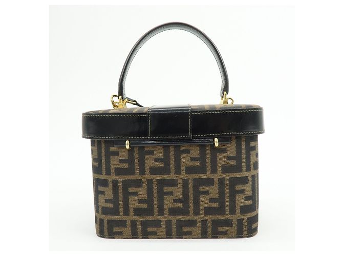 FENDI Borsa Vanity 2Way in tela Zucca e pelle Borsa a tracolla Marrone 09149311 - vista 2