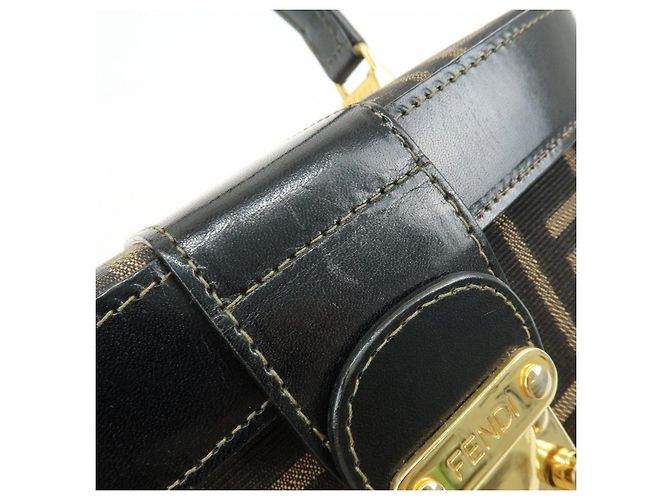 FENDI Borsa Vanity 2Way in tela Zucca e pelle Borsa a tracolla Marrone 09149311 - vista 20