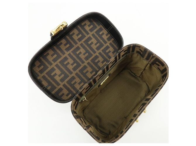 FENDI Borsa Vanity 2Way in tela Zucca e pelle Borsa a tracolla Marrone 09149311 - vista 21