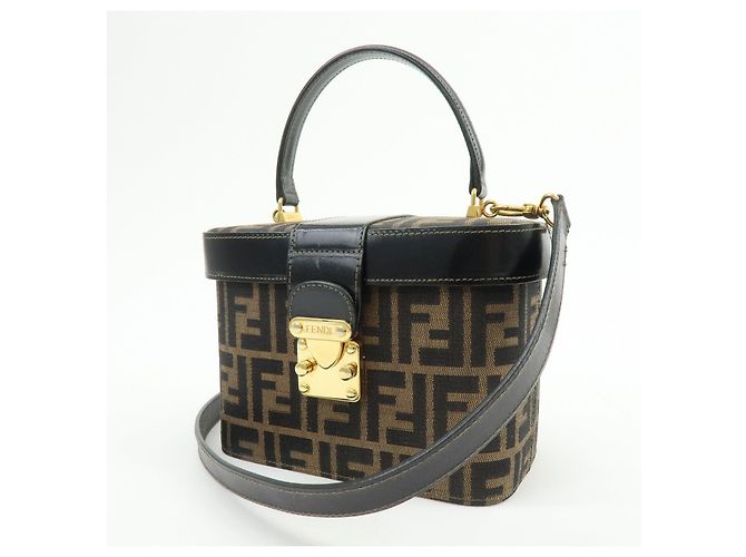 FENDI Borsa Vanity 2Way in tela Zucca e pelle Borsa a tracolla Marrone 09149311 - vista 3