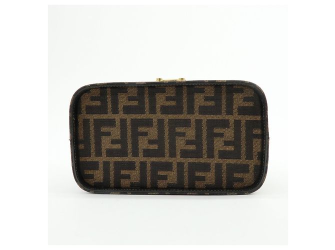 FENDI Borsa Vanity 2Way in tela Zucca e pelle Borsa a tracolla Marrone 09149311 - vista 5